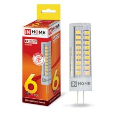 Лампа светодиодная LED-JCD-VC 6Вт 230В G4 3000К 540лм IN HOME 4690612028590