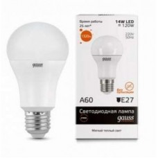 Лампа светодиодная LED 20вт 230в А60 Е27 теплый Elementary Gauss