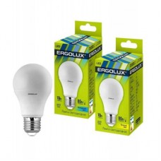 Лампа светодиодная LED-A60-10W-E27-3000K грушевидная ЛОН 172-265В Ergolux 12148