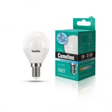 Лампа светодиодная LED8-G45/845/E14 8Вт шар 4500К бел. E14 750лм 170-265В Camelion 12393