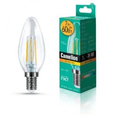 Лампа светодиодная LED7-C35-FL/830/E14 7Вт 220В Camelion 13452