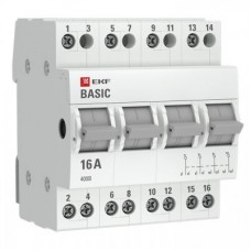 Переключатель трехпозиционный 4п 63А Basic EKF tps-4-63