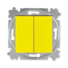 Переключатель 2-кл. Levit желт./дым. черн. ABB 2CHH595245A6064