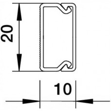 Кабель-канал 20х10 L2000 ABS-пластик WDKH-10020RW без галоген.. бел. OBO 6175375