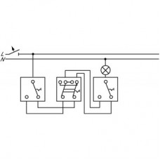 Переключатель 1-кл. ОП IP44 проходной Ocean сер./сине-зел. ABB 2CKA001085A1604