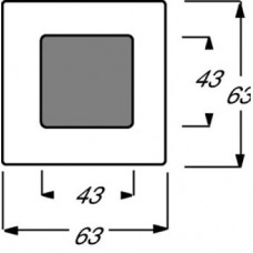 Плата центральная (накладка) для механизма светоиндикатора 2062 U solo/future серебристо-алюм. ABB 2CKA001731A1950