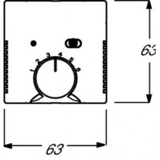 Плата центральная (накладка) для механизма терморегулятора (термостата) 1095 U 1096 U solo/future антрацит ABB 2CKA001710A3630