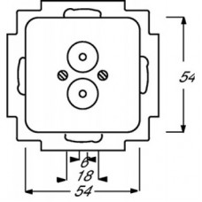 Рамка центральная Busch-Duro 2000 SI с суппортом сл. кость ABB 2CKA001710A0698