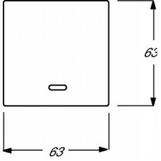 Клавиша для светорегулятора 6550 U-10х6560 U-101 6593 U реле 6401 U-10х6402 U solo/future черн. бархат ABB 2CKA006599A2968