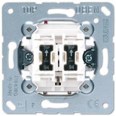 Выключатель двухклавишный кнопочный с подсветкой Jung 10А 250V 535U5