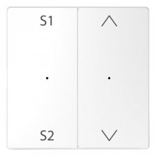 Клавиша двойная Merten D-Life PlusLink с S1/S2 вверх/вниз SD бел. лотос SchE MTN5227-6035