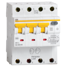 Выключатель автоматический дифференциальный 34 C32 30мА