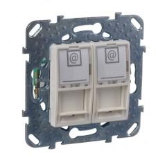 Розетка компьютерная 2хRJ45 Schneider Electric Unica MGU5.2020.25ZD