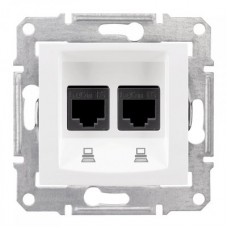 Розетка компьютерная 2хRJ45 Schneider Electric Sedna UTP SDN4400121