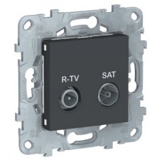 Механизм розетки R-TV/SAT UNICA NEW проходная антрацит SchE NU545654