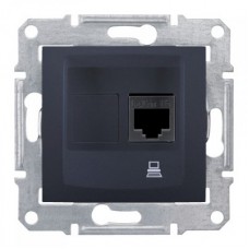 Розетка компьютерная 1-м СП Sedna RJ45 экранир. CAT.6E графит SchE SDN4900170